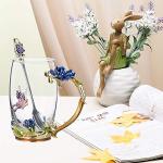 Guon-Wuvl Gifts for Mom Women Mothers Day Flower Cups Tea Mug With Tea Spoon Valentines Day Christmas Gift Use Gift Package