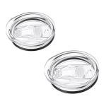 Dwwffer 2 Pack Replacement Lids, Straw Friendly,Spill Proof Splash Resistant Silicone Sliding Covers for Skinny Tumbler Travel Coffee Mug 2.75 inches in diameter (20 OZ)