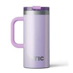 RTIC 16oz Road Trip Travel Mug with Lid and Handle, Insulated, Stainless Steel, Metal, Double Wall Vacuum-Insulation, Ceramic Lined, Portable Coffee, Tea Cup for Hot and Cold Drink, Lavender Glitter