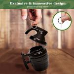 loobuu Fashion Ceramic Coffee Tea Cup, Special Cool Mug 3D Cool Grenade Design Durable Coffee Tea Cup Attractive Mugs Personalized Porcelain Gifts for Men Women - 9.4 OZ (Grenade) Black