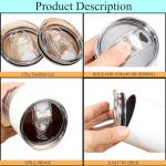 Dwwffer 2 Pack Replacement Lids, Straw Friendly,Spill Proof Splash Resistant Silicone Sliding Covers for Skinny Tumbler Travel Coffee Mug 2.75 inches in diameter (20 OZ)