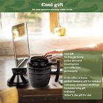 loobuu Fashion Ceramic Coffee Tea Cup, Special Cool Mug 3D Cool Grenade Design Durable Coffee Tea Cup Attractive Mugs Personalized Porcelain Gifts for Men Women - 9.4 OZ (Grenade) Black