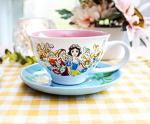 Disney Snow White and the Seven Dwarfs "I'm Wishing" Ceramic Teacup and Saucer | Tea Party Set For Coffee, Espresso, Mocha