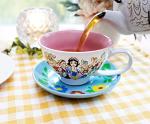Disney Snow White and the Seven Dwarfs "I'm Wishing" Ceramic Teacup and Saucer | Tea Party Set For Coffee, Espresso, Mocha