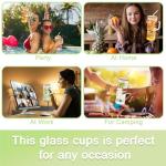 4Pack 24oz Glass Tumbler Cups with Handle Bamboo Lids and Straws Reusable Mason Jar Drinking Glasses for Iced Coffee Smoothies Beer Juice Tea Gifts