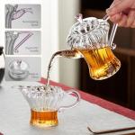 Glass Teapot Tea Pot With Infuser, Glass Kettle, Tea Glass Pot, Glass Tea Cup With Infuser And Lid For Loose Leaf Tea Steeper, Tea Pots For Tea Party, 2 Glass Cups With Saucers, 1 Male Cup Tea Gift