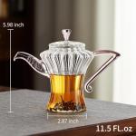 Glass Teapot Tea Pot With Infuser, Glass Kettle, Tea Glass Pot, Glass Tea Cup With Infuser And Lid For Loose Leaf Tea Steeper, Tea Pots For Tea Party, 2 Glass Cups With Saucers, 1 Male Cup Tea Gift
