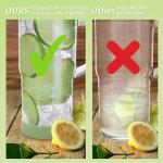 4Pack 24oz Glass Tumbler Cups with Handle Bamboo Lids and Straws Reusable Mason Jar Drinking Glasses for Iced Coffee Smoothies Beer Juice Tea Gifts