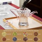 Glass Teapot Tea Pot With Infuser, Glass Kettle, Tea Glass Pot, Glass Tea Cup With Infuser And Lid For Loose Leaf Tea Steeper, Tea Pots For Tea Party, 2 Glass Cups With Saucers, 1 Male Cup Tea Gift