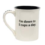 Enesco 6008017 Our Name is Mud Pot Head Wake and Brew Coffee Mug, Multicolor, 16 Ounce