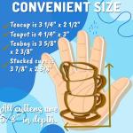 TEAPOT COOKIE CUTTERS With Teacup Stacked Cups And Tea Bag Tag Shaped Fancy Spill The Tea Party Tea Time Coffee Cookie Cutters For Baby Wedding Shower Birthday Mothers Day Graduation (4 Pack)