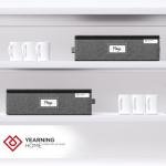 YearningHome Cup and Mug Storage Box with Hard Shell and Dividers for Coffee Mugs,Tea Cups and Glasses,Stackable Storage Organizers with Lid,Handles,Zips and Lable for Moving,Holds 12,2 Pack, Grey