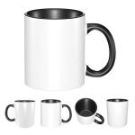 Custom Coffee Mug, Photo Mug Design by Your Own Personalized Gift for Mother Father Grandpa Grandma, Customize Tea Cup with Photo Text Logo, Both Sides Printed, Unique Gifts, White&BlackPure