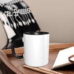Custom Coffee Mug, Photo Mug Design by Your Own Personalized Gift for Mother Father Grandpa Grandma, Customize Tea Cup with Photo Text Logo, Both Sides Printed, Unique Gifts, White&BlackPure