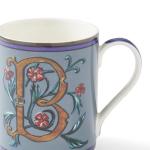 Spode Kit Kemp 12oz Mug in Fine China, B Initial - Custom Coffee Cup for Hot Beverages, Personalized Gift Idea for Her, Him, Friends, Coffee Lovers - Stylish Letter Mug for Daily Use, Dishwasher Safe