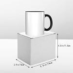 Custom Coffee Mug, Photo Mug Design by Your Own Personalized Gift for Mother Father Grandpa Grandma, Customize Tea Cup with Photo Text Logo, Both Sides Printed, Unique Gifts, White&BlackPure