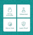 GUSTO [10 oz. - 100 Count Kraft Disposable Paper Cups, Hot Coffee Cups Brown Unbleached - Eco-Friendly Cups (Formerly Comfy Package)