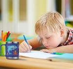 F-32 12 Oz Kids Stainless Steel Shark 3D Mug with 2 Pack Slider Closure Lids - Eco-Friendly - BPA Free Signature Collection (Shark Blue)