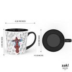 Zak Designs Marvel Ceramic Coffee Mug for Hot Drinks at Home, Collectible Keepsake (15 oz, Spider-Man)