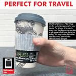 Chef Craft Eco Bamboo Fiber Travel Mug, 16 Ounce 4 Piece Set, Natural