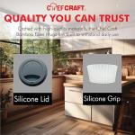 Chef Craft Eco Bamboo Fiber Travel Mug, 16 Ounce 4 Piece Set, Natural