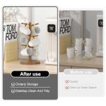 Wisuce Coffee Mug Holder, Bamboo Mug Tree with Thicker Base Coffee Cup Mug Stand for Counter, Mug Rack with 6 Hooks