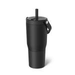 BrüMate Resa 25oz 100% Leakproof Travel Tumbler with Handle & Straw | Flexible SoftSip Straw | Silicone Sleeve for Durability | Stainless Steel | Cup Holder & Travel Friendly | (Matte Black)