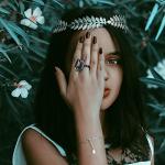 Vintage Fairytale 3D Tea Cup Saucer Ring Party Fairy Tale Hatter Wonderland Cosplay Fancy Dress Black