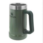 Stanley Stay-Chill Beer Stein 24 oz | Heavy Duty Big Grip Handle | Beer Tumbler Drink Cup, Holds 2 Cans | Insulated Stainless Steel Party Mug | BPA-Free | Hammertone Green