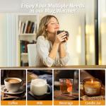 Lerat Coffee Mug Warmer & Mug Set for Desk, Electric Coffee Cup Warmer with Auto Shut Off, 3 Temperature Setting Smart Cup Warmer for Heating Coffee, Milk, Beverage, Candle Jar (Black), 12oz