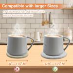 4.8" Cotton Drink Coasters Set of 2– Absorbent Fabric Mug Pads for Coffee, Tea & Drinks, Minimalist Desk & Nightstand Cup Mats, Durable Neutral Drink Coasters for Home, Office or Gift Use (Cloud Grey)