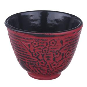 New Star International T7028 Cast Iron Tea Cup, 4-Ounce, Red Bamboo