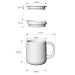 PINKAH 16OZ Stainless Steel Insulated Coffee Mug with Handle, Double Wall Vacuum Tumbler Cup with 2 Lids, Thermal Coffee Cup