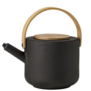 Stelton Theo Tea Pot, Stone, Black, 21 x 21 x 16 cm