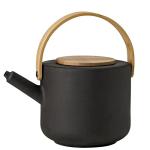 Stelton Theo Tea Pot, Stone, Black, 21 x 21 x 16 cm
