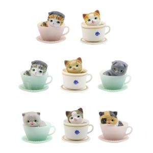 SHIDXIB 8Pcs Vintage Style Cat Tea Cup Ornaments Set for Home Cafe Holiday Decor Animal Lovers