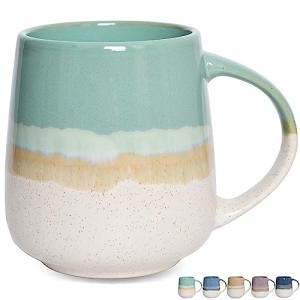 Bosmarlin Extra Large Ceramic Coffee Mug, 23 Oz, Dishwasher and Microwave Safe, Oversized Big Tea Cup for Office and Home (Mint Green)