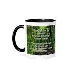 3dRose Coffee Mug, Size - 11oz - The Serenity Prayer with a wooded scene ET Photography - Inspirational Thoughts - funny coffee cup gift
