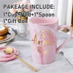 CINHOLL Thanks Inspirational Gifts for Mom Teacher Nurse Birthday Her Women Day Coworkers Wife Girlfriend Best Friend Sometimes You Forget You're Awesome Coffee Mug Cup 14oz Pink