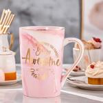 CINHOLL Thanks Inspirational Gifts for Mom Teacher Nurse Birthday Her Women Day Coworkers Wife Girlfriend Best Friend Sometimes You Forget You're Awesome Coffee Mug Cup 14oz Pink