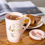 CINHOLL Thanks Inspirational Gifts for Mom Teacher Nurse Birthday Her Women Day Coworkers Wife Girlfriend Best Friend Sometimes You Forget You're Awesome Coffee Mug Cup 14oz Pink