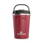 Stainless Steel Insulated Coffee Mug for Hot & Cold Drinks, 12 oz Red - Coffee Cup with Lid and Handle - Coffee Travel Mug - 100% Leak-Proof Insulated Coffee Tumbler - Travel Coffee Mug Spill Proof