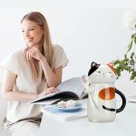 Large Cute Ceramic Coffee Mug with Lid and Spoon Fun Cat Cup for Women Ladies Unique 3D Kawaii Cat Coffee Mugs Lover Mom Gift Animal Funny Christmas Cups Adorable Porcelain Girls Novelty Mug