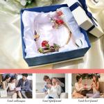 Flower Tea Cup ,Butterfly Rose Clear Glass Fancy Coffee Mug with Spoon,Gift Box for Her Mom Wife Grandma Girls Friends Valentines Christmas Birthday Present Idea for Juice,Hot And Cold Drinks Use