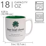 St. Patrick’s Day Mug Set of 4 – 18 oz Irish-Themed Ceramic Coffee Mugs with Fun Sayings – Perfect for Coffee, Tea, or Hot Cocoa – Dishwasher & Microwave Safe
