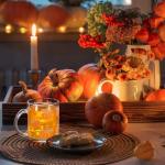 Maxcheck 6 Pack 12 oz Fall Pumpkin Coffee Mugs Glass Cups Thanksgiving Gifts Bulk Clear Drinking Wine Glasses with Handle for Autumn Harvest Halloween Party Supplies Decorations