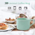 Lemon Park Surprise 3D Coffee Mug Animal Inside 8 oz with Duck,Cute Cartoon Handmade Ceramics Cup,Christmas Birthday Surprise for Friends Family or Kids (Duck)