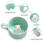 Lemon Park Surprise 3D Coffee Mug Animal Inside 8 oz with Duck,Cute Cartoon Handmade Ceramics Cup,Christmas Birthday Surprise for Friends Family or Kids (Duck)