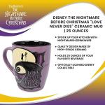 Disney The Nightmare Before Christmas "Love Never Dies" 25-Ounce Ceramic Mug | BPA-Free Large Coffee Cup For Espresso, Caffeine, Beverages, Home & Kitchen Essentials | Halloween Gifts and Collectibles