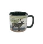 Pavilion Gift Company - Rest Relax Repeat - Moose - 17 Oz Coffee Mug Tea Cup Woodland Hiking Camping Cabin Woods Lodge Gift Outdoorsy Present
